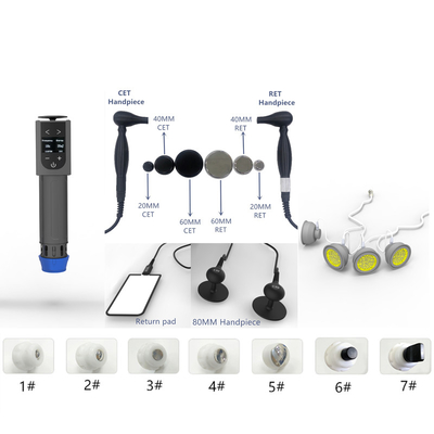 De capacitieve Rf-van de Hulptecar van de Spierpijn van het de Therapieapparaat Hals EMS Massager